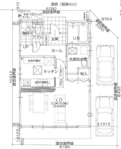 Floor plan. 21,800,000 yen, 3LDK, Land area 82.86 sq m , Building area 85.29 sq m 1F floor plan and layout plan view