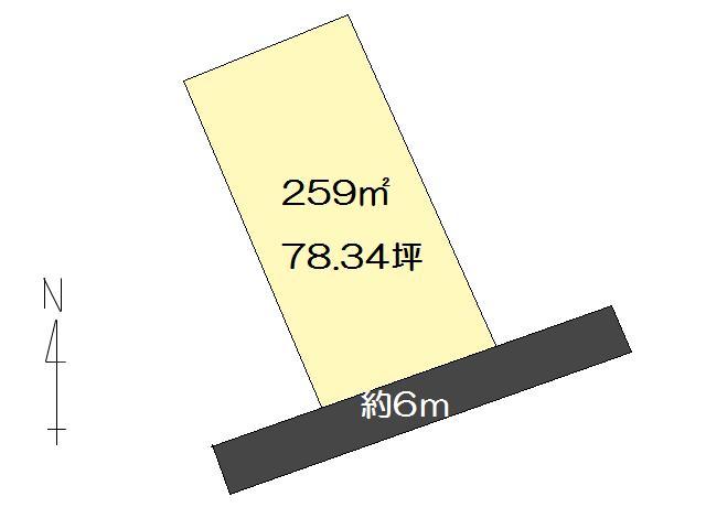Compartment figure. Land price 15,660,000 yen, Land area 259 sq m
