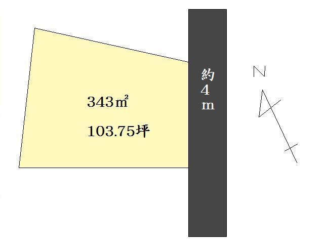 Compartment figure. Land price 25,940,000 yen, Land area 343 sq m compartment view