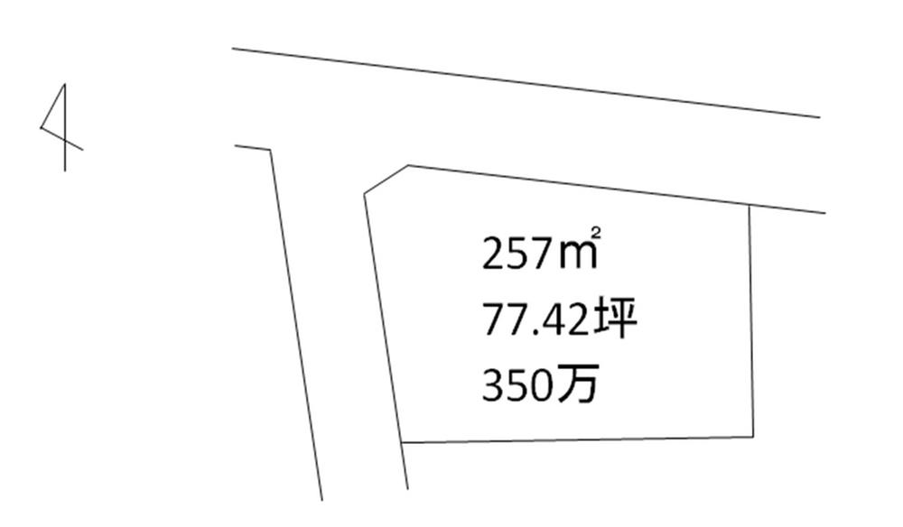 Compartment figure. Land price 3.5 million yen, Land area 257 sq m compartment view