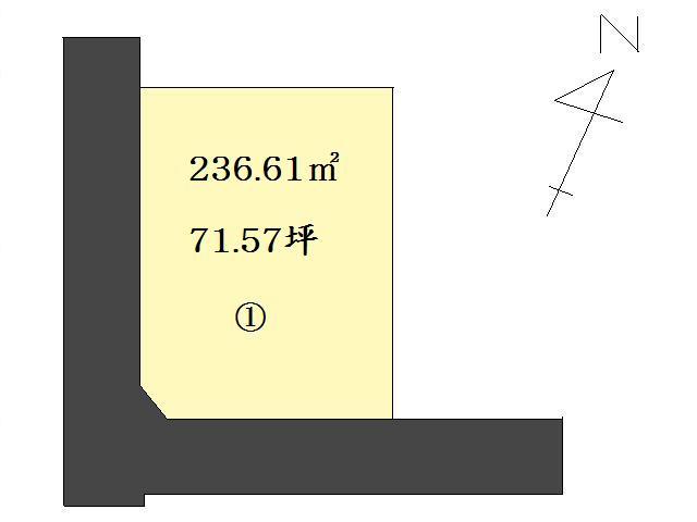 Compartment figure. Land price 7.01 million yen, Land area 236.61 sq m compartment view