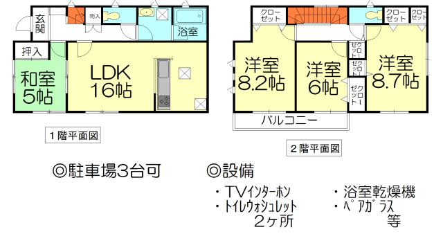 Floor plan. 23.8 million yen, 4LDK, Land area 187.37 sq m , Building area 102.87 sq m floor plan