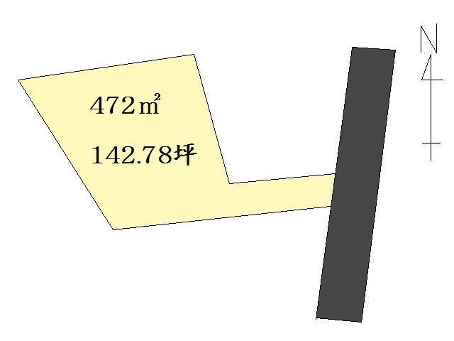 Compartment figure. Land price 15.7 million yen, Land area 472 sq m compartment view