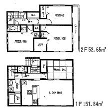 Floor plan. (5 Building), Price 20.8 million yen, 4LDK, Land area 269.56 sq m , Building area 104.49 sq m