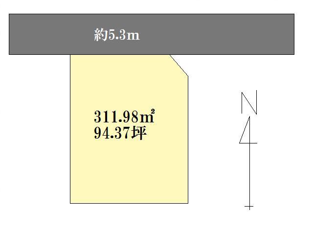 Compartment figure. Land price 13.8 million yen, Land area 311.98 sq m compartment view