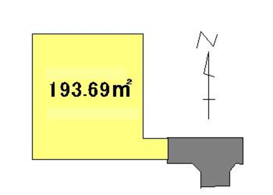 Compartment figure. Land price 9.83 million yen, Land area 193.69 sq m compartment view