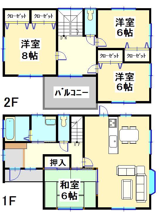 Floor plan. 22,800,000 yen, 4LDK, Land area 236.16 sq m , Building area 105.79 sq m