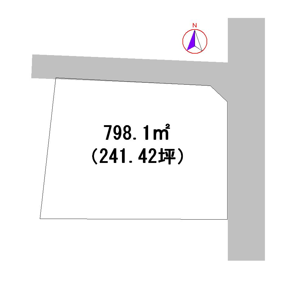 Compartment figure. Land price 60 million yen, Land area 798.1 sq m