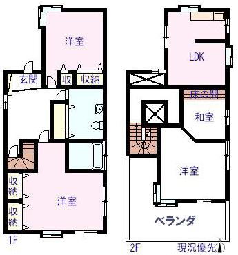 Floor plan. 22,900,000 yen, 3DK, Land area 190.78 sq m , Building area 126.86 sq m floor plan