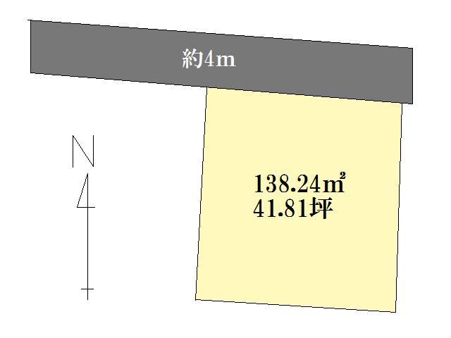 Compartment figure. Land price 4 million yen, Land area 138.24 sq m compartment view