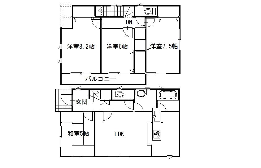 Floor plan. 22,800,000 yen, 4LDK, Land area 166.85 sq m , Building area 102.87 sq m floor plan