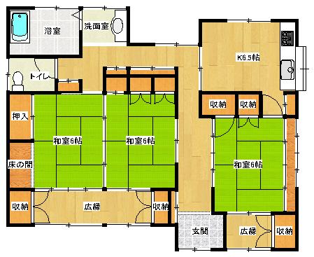 Floor plan. 21 million yen, 3DK, Land area 700.44 sq m , Building area 88.16 sq m