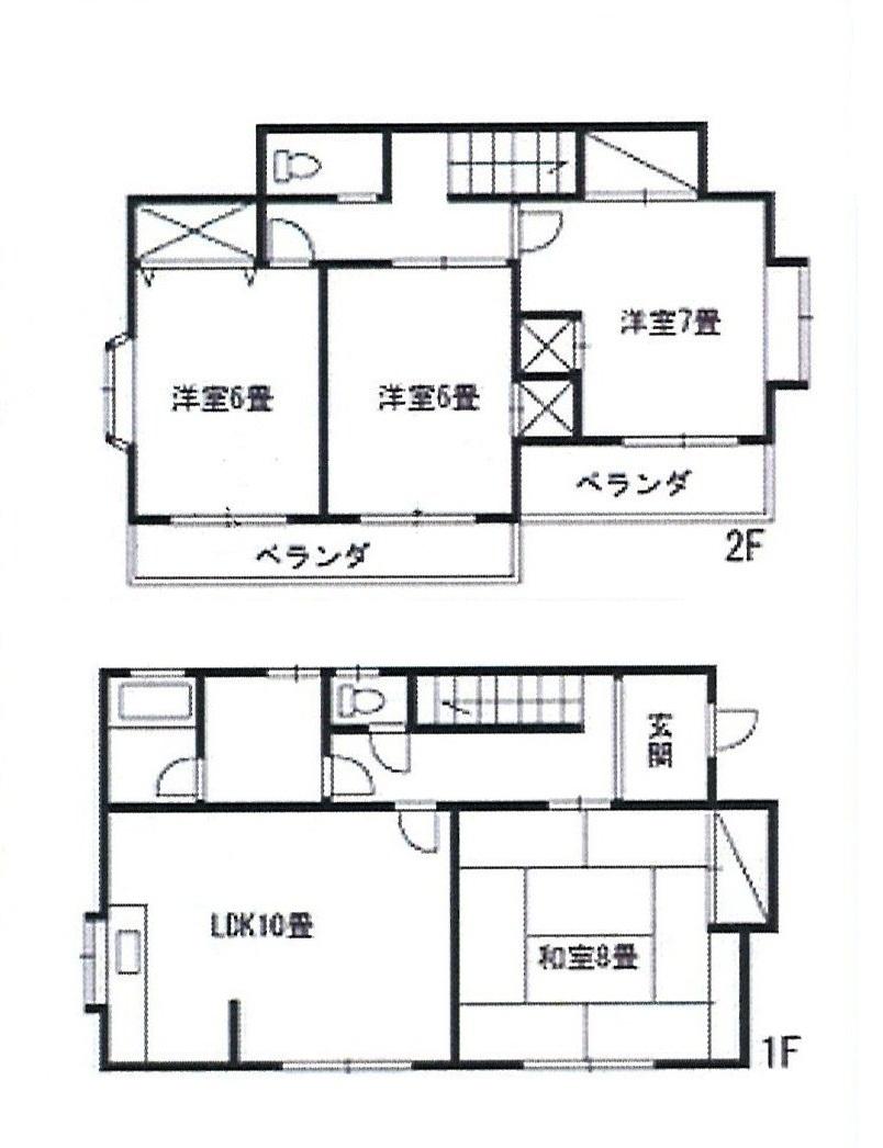 Floor plan. 9.8 million yen, 4LDK, Land area 167.78 sq m , Building area 94.39 sq m