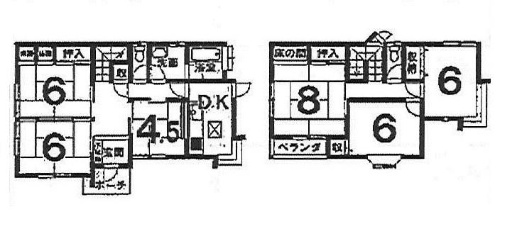 Floor plan. 7.9 million yen, 6DK, Land area 214.98 sq m , Building area 108.18 sq m