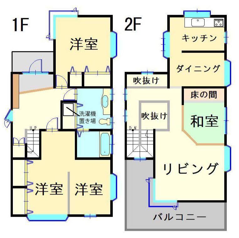 Floor plan. 22,900,000 yen, 4LDK, Land area 190.78 sq m , Building area 126.86 sq m
