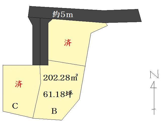 Compartment figure. Land price 7 million yen, Land area 202.28 sq m compartment view