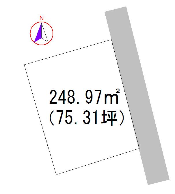 Compartment figure. Land price 2.5 million yen, Land area 248.97 sq m