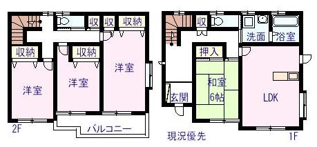 Floor plan. 16.8 million yen, 4LDK, Land area 151.86 sq m , Building area 101.85 sq m floor plan