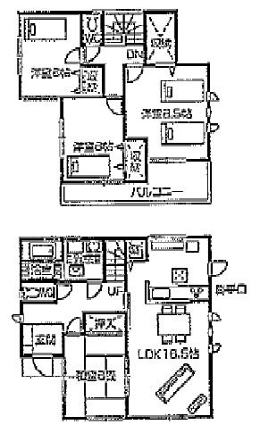 Floor plan. (5 Building), Price 23,900,000 yen, 4LDK, Land area 180.16 sq m , Building area 105.78 sq m