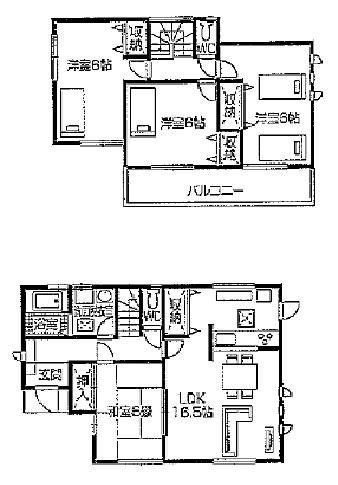 Floor plan. (9 Building), Price 24,900,000 yen, 4LDK, Land area 183.08 sq m , Building area 105.98 sq m