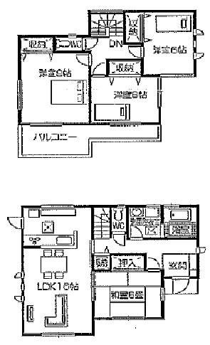 Floor plan. (12 Building), Price 24.5 million yen, 4LDK, Land area 153.54 sq m , Building area 105.15 sq m