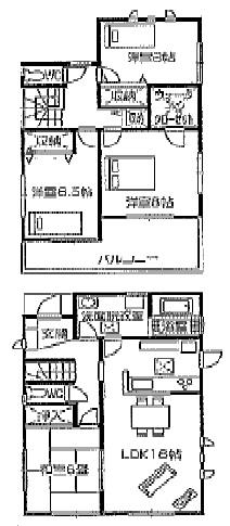 Floor plan. (14 Building), Price 21.9 million yen, 4LDK, Land area 161.58 sq m , Building area 105.99 sq m