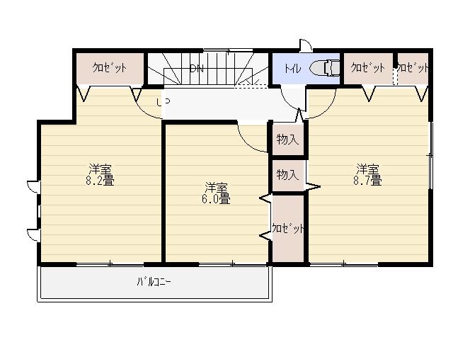 Floor plan. 22,800,000 yen, 4LDK, Land area 166.85 sq m , Building area 102.87 sq m 2F