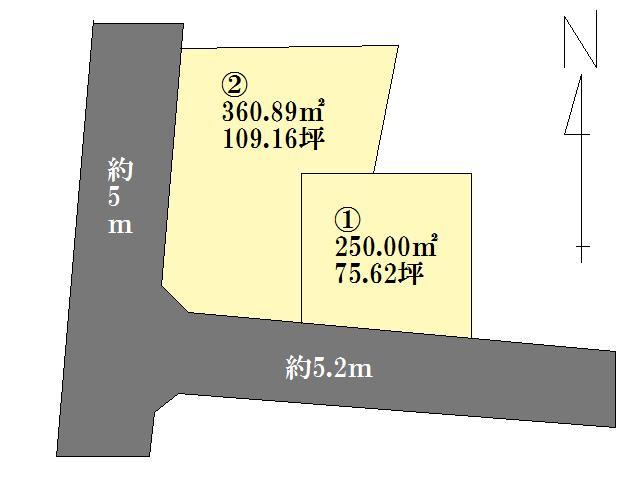 Compartment figure. Land price 14 million yen, Land area 250 sq m