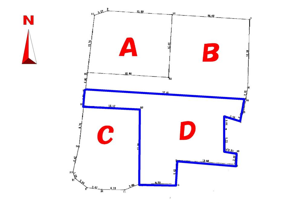 Compartment figure. Land price 13,900,000 yen, Land area 442.81 sq m