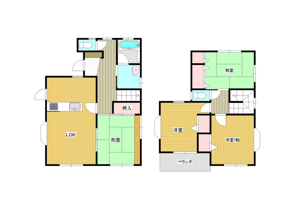 Floor plan. 24,800,000 yen, 4LDK, Land area 182.59 sq m , Building area 99.36 sq m