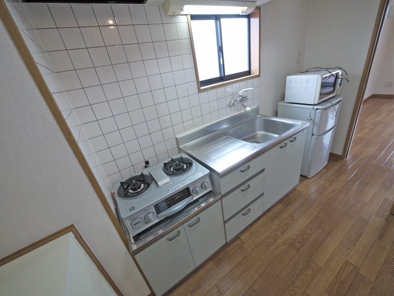 Kitchen. The kitchen is equipped with two-burner gas stove