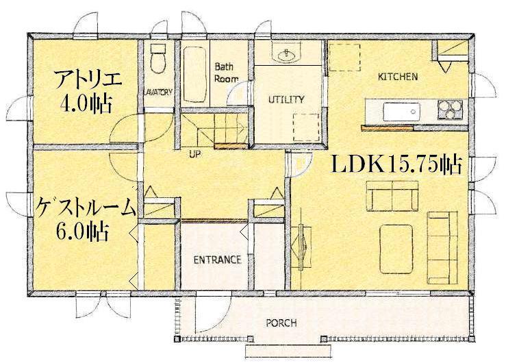 Floor plan. 27 million yen, 5LDK + S (storeroom), Land area 246.71 sq m , Between the building area 127.52 sq m 1 floor floor plan