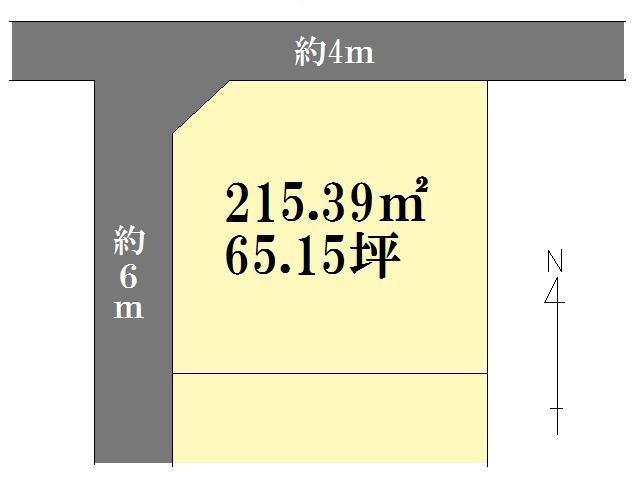 Compartment figure. Land price 13.8 million yen, Land area 215.39 sq m compartment view