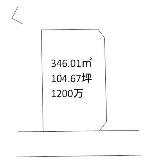 Compartment figure. Land price 12 million yen, Land area 346.01 sq m compartment view