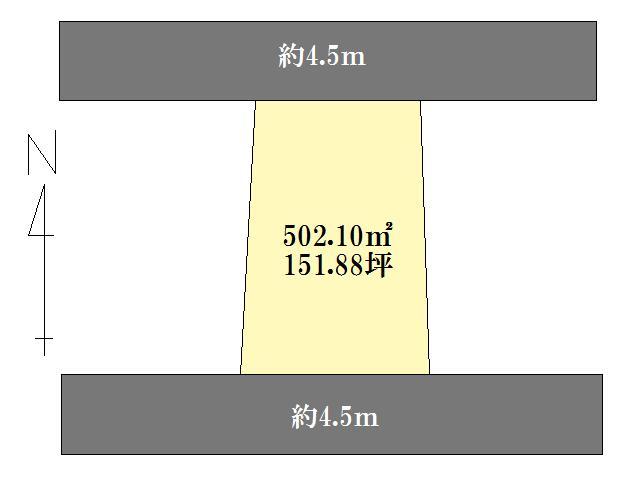 Compartment figure. Land price 13,900,000 yen, Land area 502.1 sq m