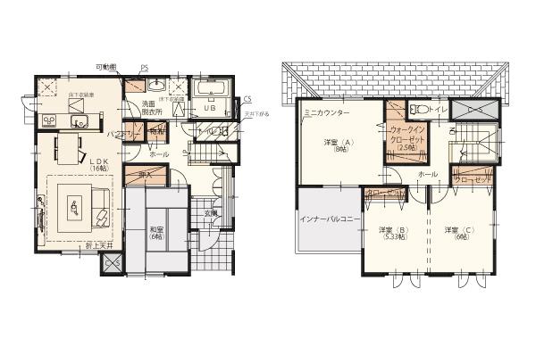 Floor plan. (1 Building), Price 29.4 million yen, 4LDK, Land area 232.92 sq m , Building area 109.3 sq m