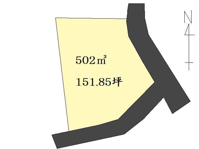 Compartment figure. Land price 8.6 million yen, Land area 502 sq m compartment view