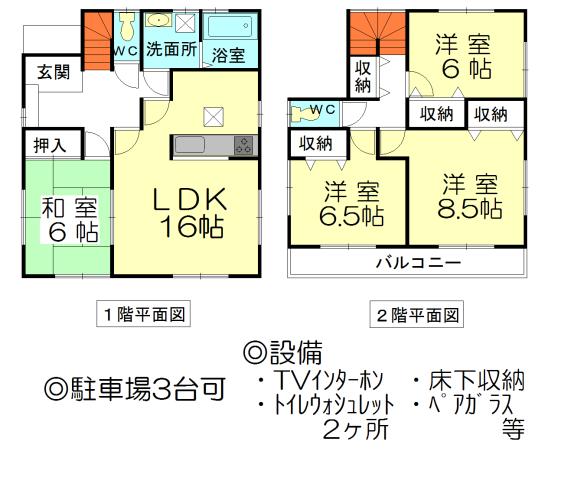 Floor plan. 17.8 million yen, 4LDK, Land area 201.04 sq m , Building area 105.15 sq m floor plan