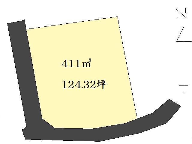 Compartment figure. Land price 14,910,000 yen, Land area 411 sq m compartment view
