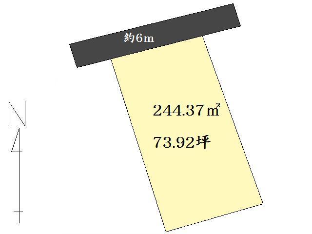 Compartment figure. Land price 14.8 million yen, Land area 244.37 sq m