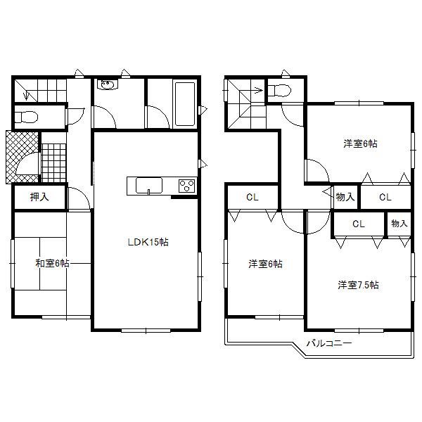 Floor plan. 19,800,000 yen, 4LDK, Land area 242.13 sq m , Building area 100.03 sq m