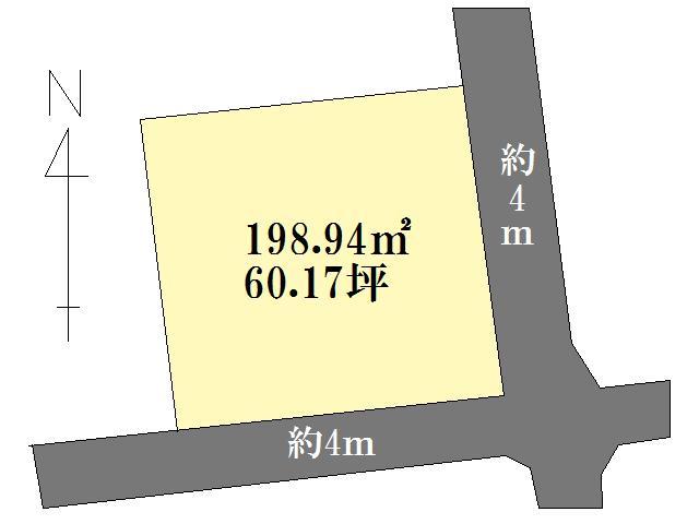 Compartment figure. Land price 15.8 million yen, Land area 198.94 sq m compartment view