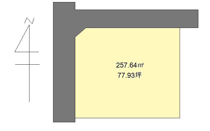 Compartment figure. Land price 15.4 million yen, Land area 257.64 sq m