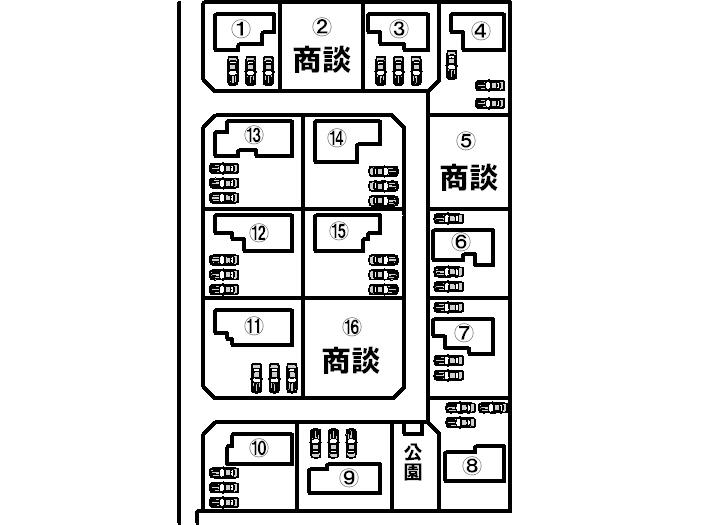 The entire compartment Figure. All 16 House Appearance floor plan is also 16 ways the width of the entire road is 6m! It is the convenience of good quiet residential area of ​​sun per favorable living environment ☆ 