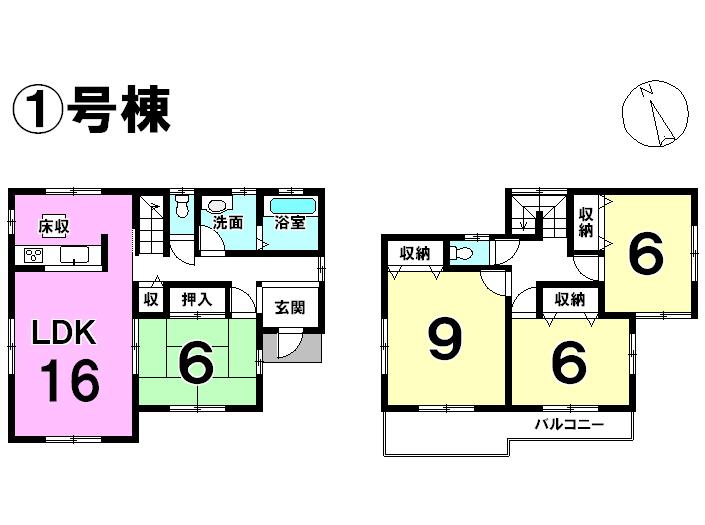 Floor plan. (1 Building), Price 21.9 million yen, 4LDK, Land area 210.01 sq m , Building area 105.15 sq m