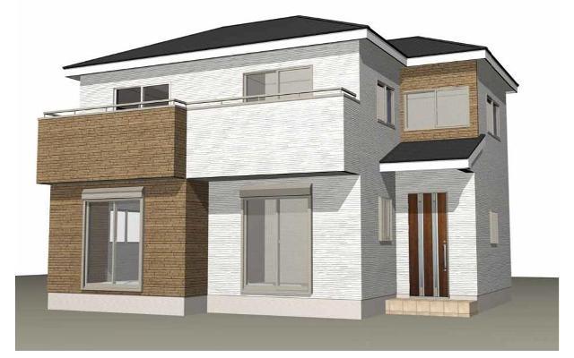 Rendering (appearance). (1 Building) Rendering price 2,190 yen All rooms have 6-mat more, South is facing.  ☆ Just now, Building of siding with all 16 House and receive a contract (outer wall), bath, You can choose the color of the kitchen