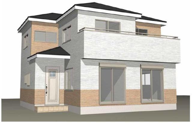Rendering (appearance). (4 Building) Rendering Price 2,080 yen All rooms have 6-mat more, South is facing. 