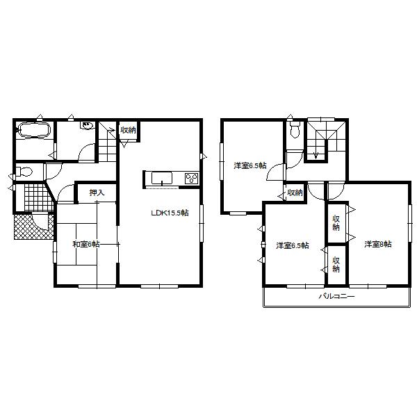 Floor plan. 19,800,000 yen, 4LDK, Land area 173.53 sq m , Building area 97.2 sq m