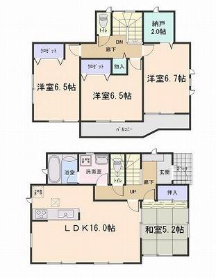 Floor plan. (1 Building), Price 17.8 million yen, 4LDK+S, Land area 240.24 sq m , Building area 98.81 sq m