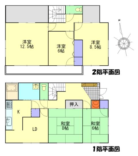 Floor plan. 18,800,000 yen, 5LDK, Land area 937.04 sq m , Building area 164 sq m